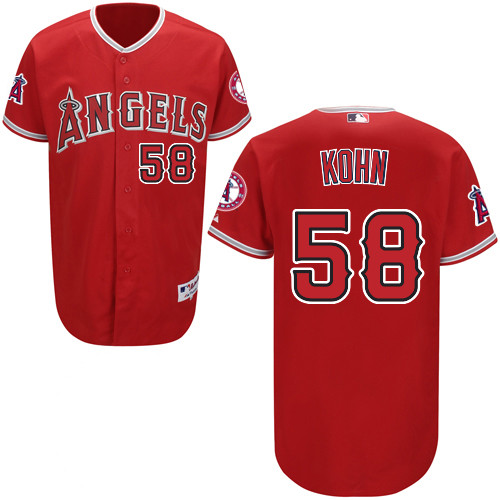 Michael Kohn #58 mlb Jersey-Los Angeles Angels of Anaheim Women's Authentic Red Cool Base Baseball Jersey